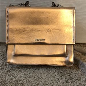 Brand new Nine West bag shiny pinkish color w/tags